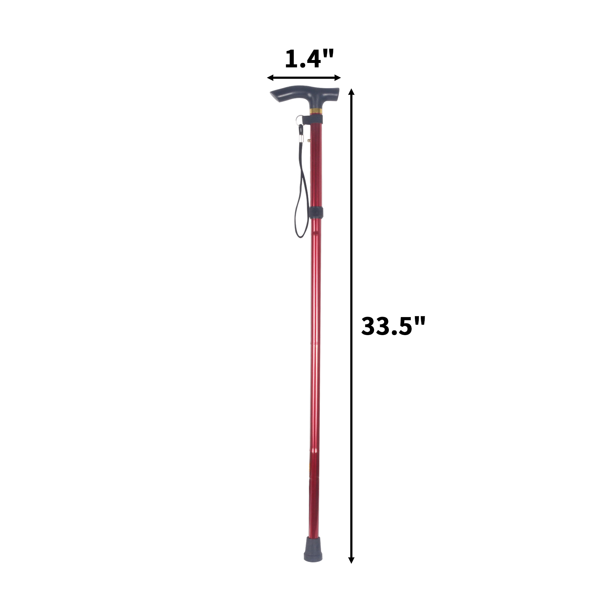 Aluminum Alloy Trekking Pole 33.5" With Laser Mark Area 9