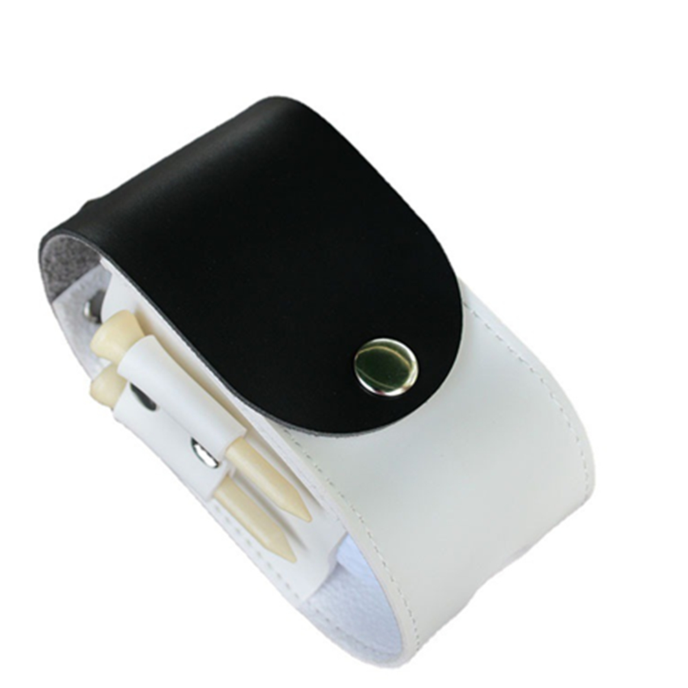 Classic Leather Golf Ball Holder Bag 3