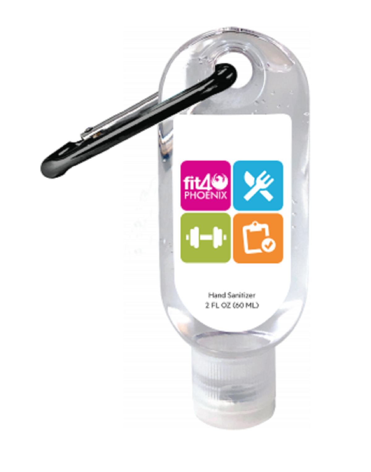 Hand Sanitizer Gel 2 oz (60 ml) with Carabiner 3