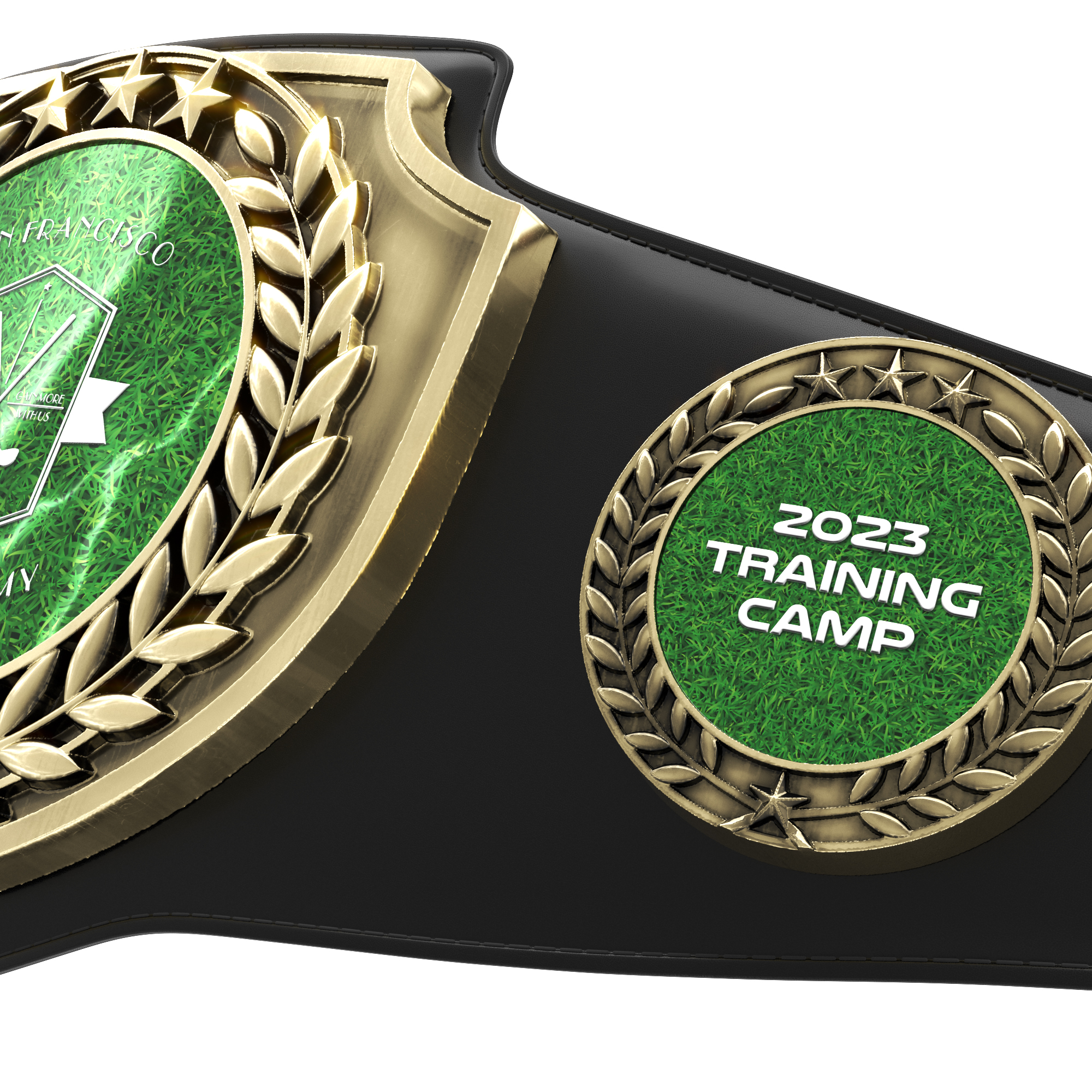 Express Vibraprint® Antique Bright Champion Award Shield Belt 1