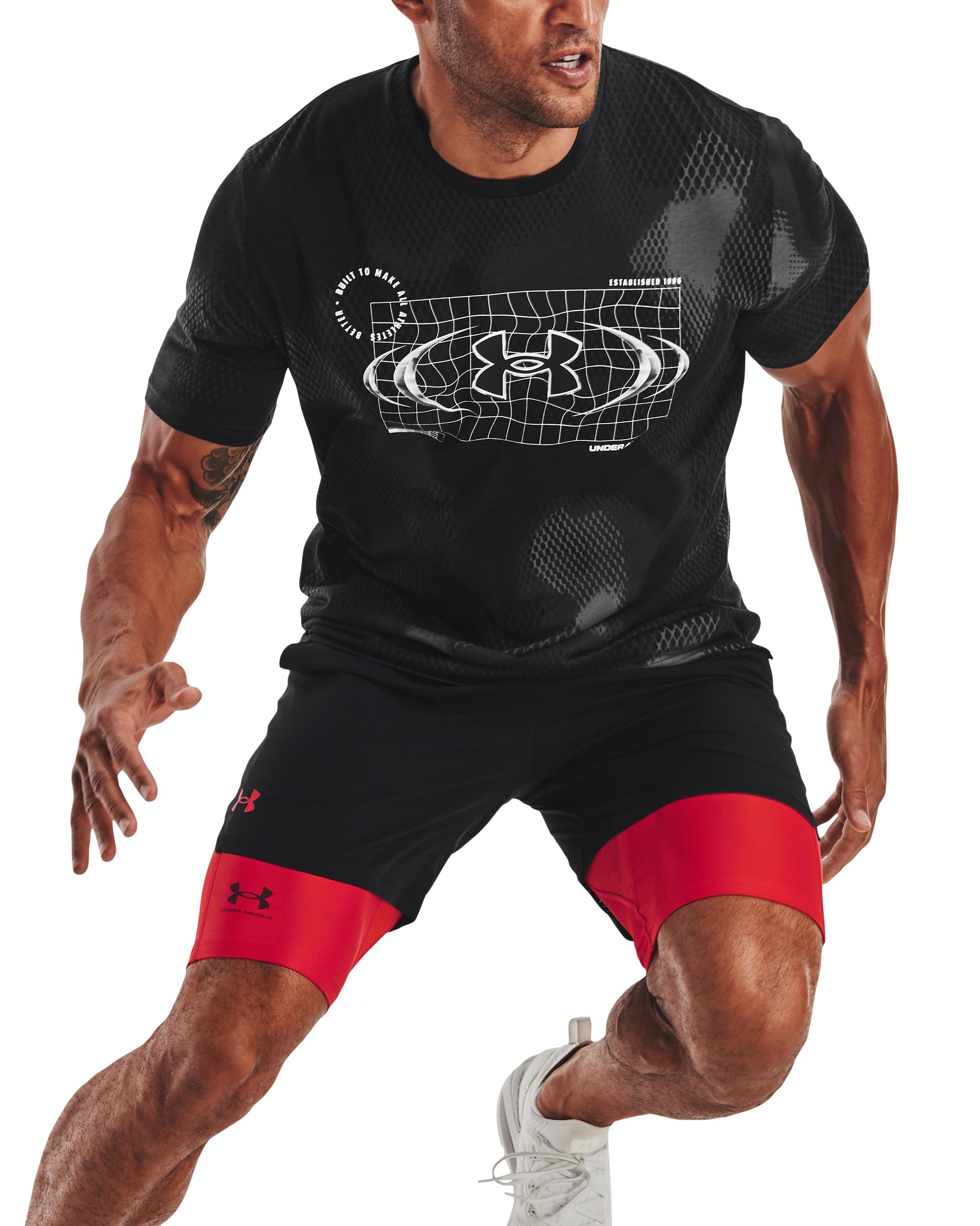 UA Football All Over Print Metal Logo Men's Short Sleeve 3