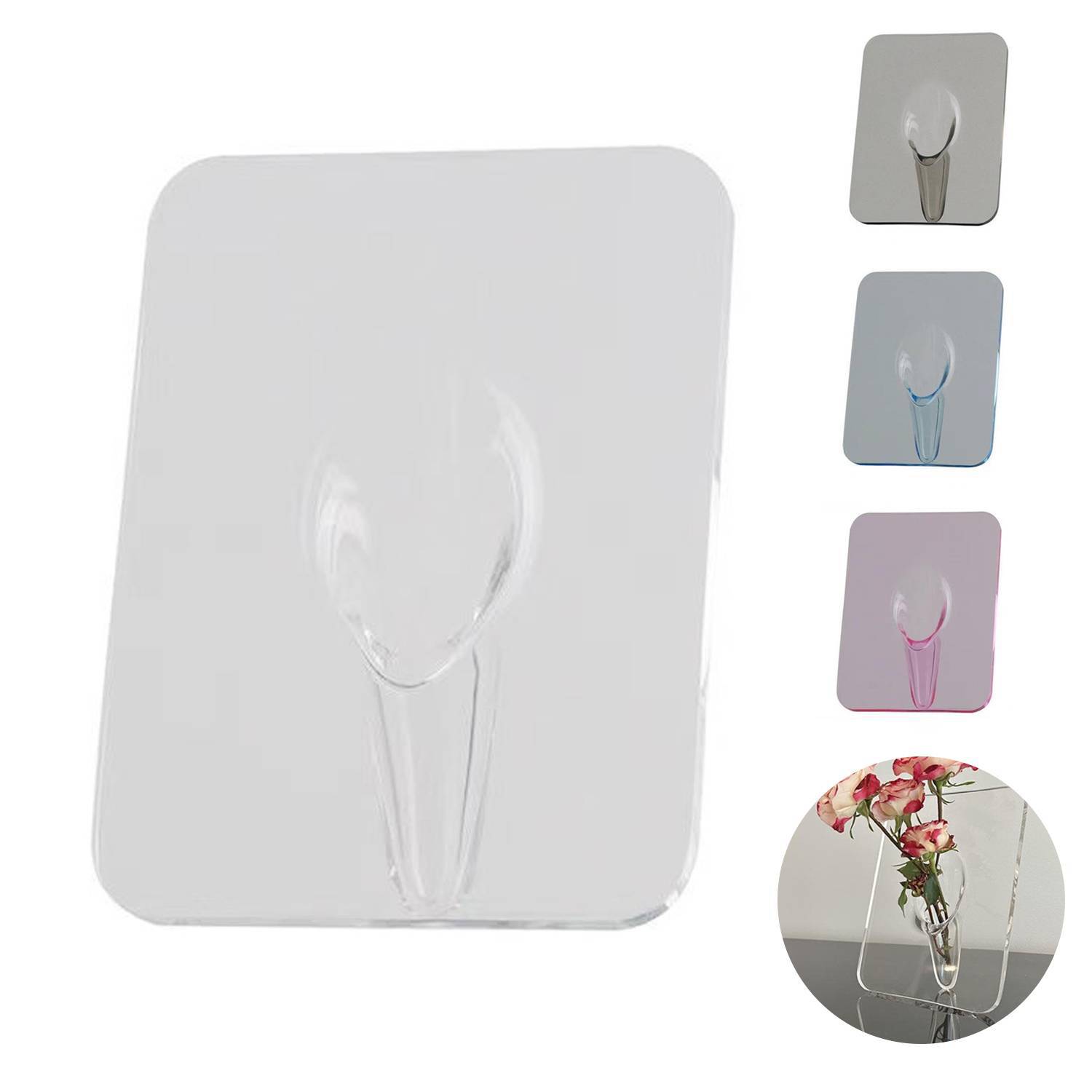 Acrylic Photo Frame Shaped Clear Flower Vase 5