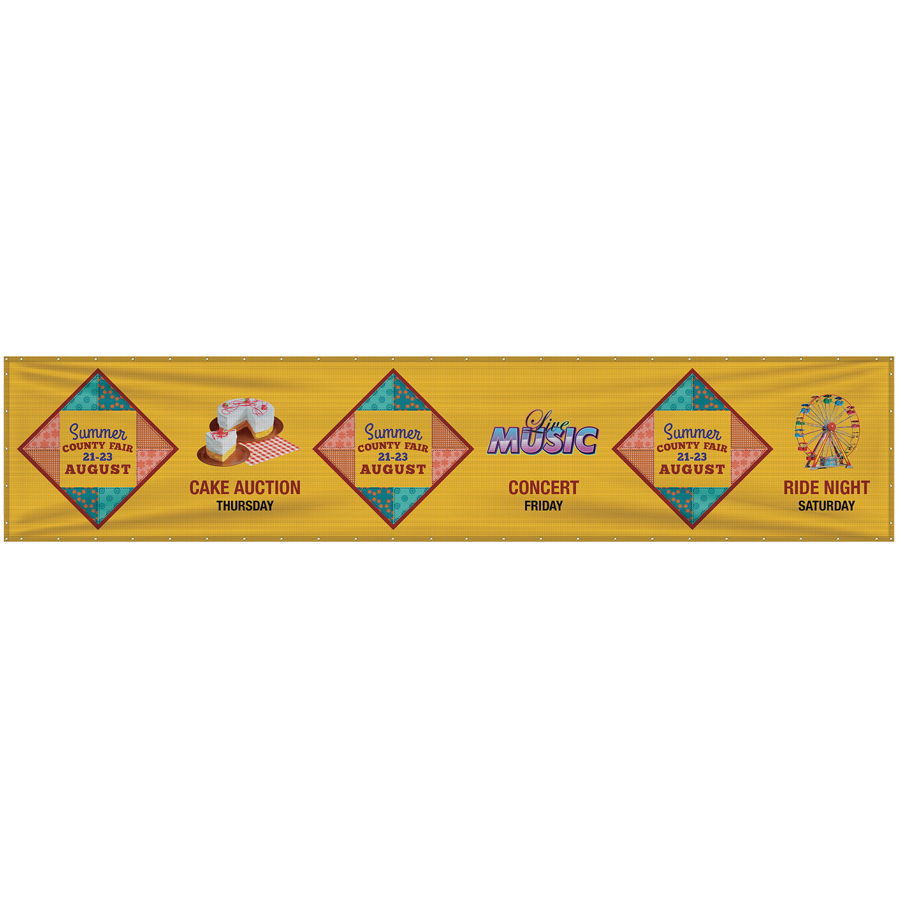 5' x 24' Premium Polyester Mesh Banner 5