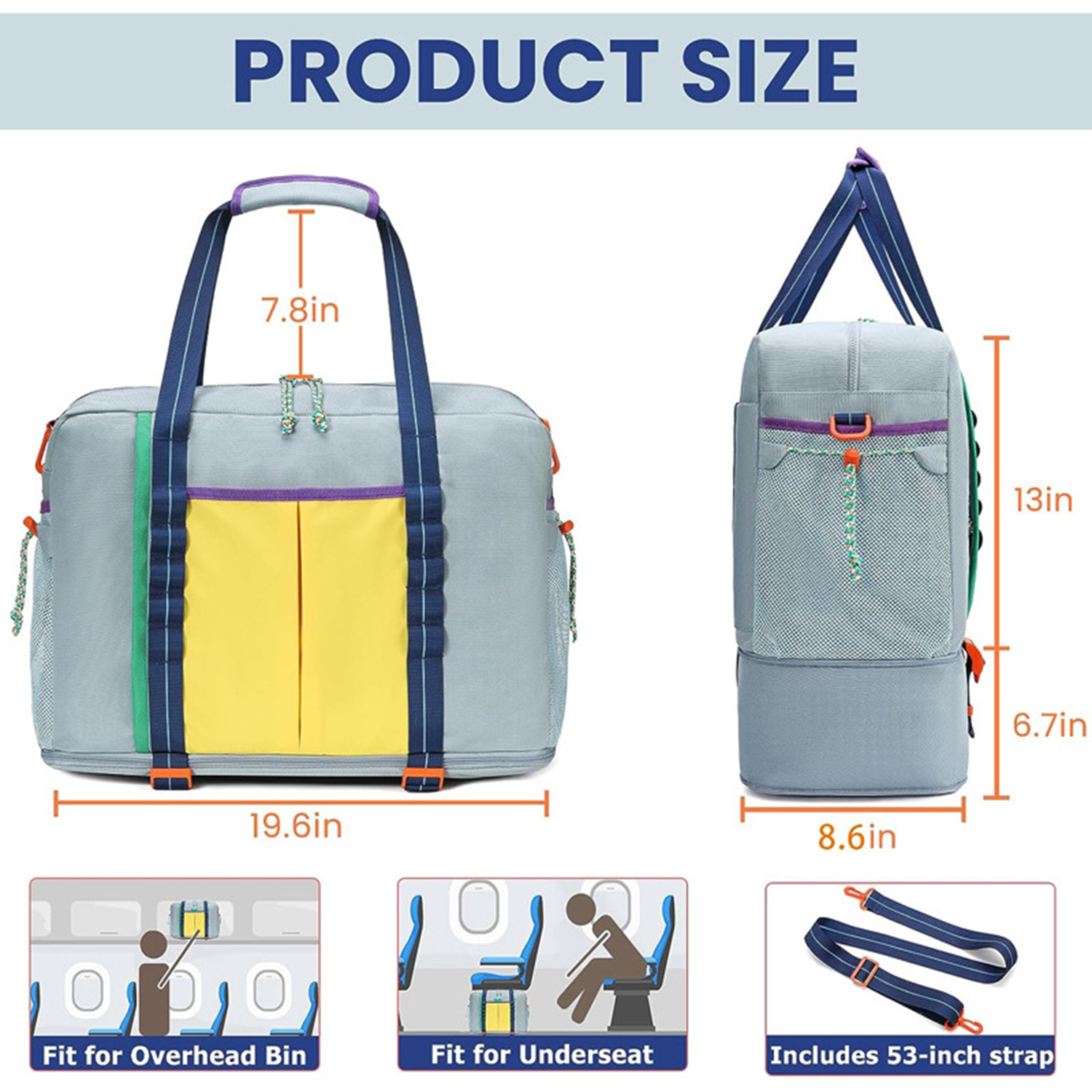 Weekender Canvas Duffel Gym Bag 2