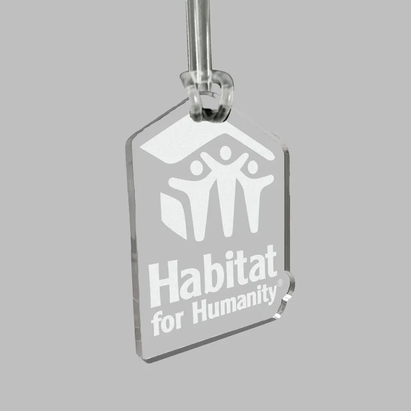 Custom Acrylic Laser Etched Bag Tag 4