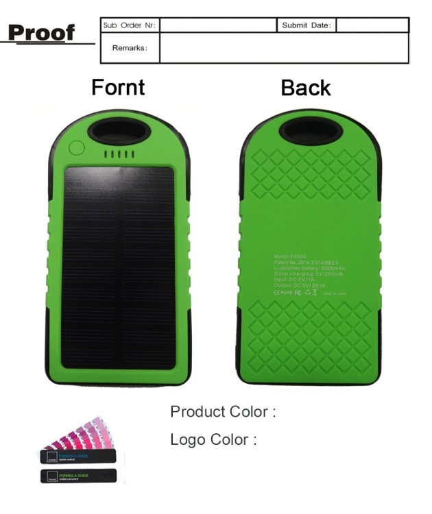 Outdoor Water Resistant Solar Power Bank 1