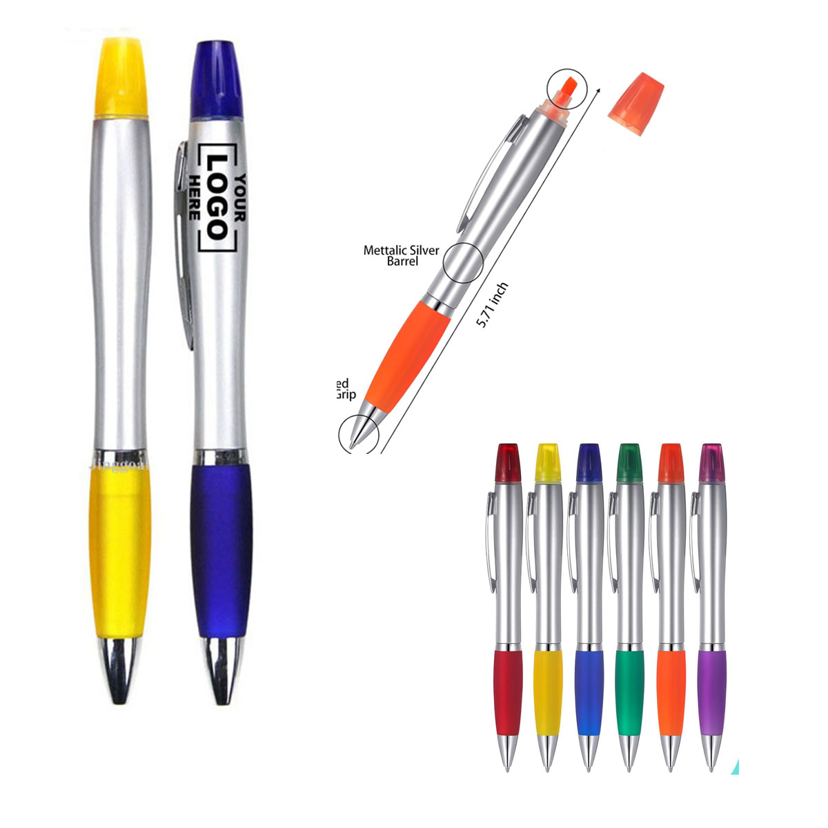 Candy Double Highlighter Ballpoint Pen  2