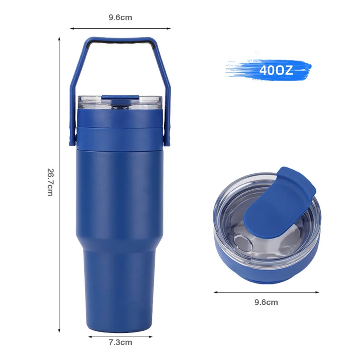 30/40 oz. Stainless Steel Insulated Tumbler with Straw Lid 8
