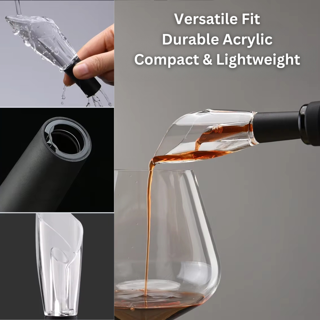 WineVault 4-in-1 Opener, Aerator, Pourer, Preserver with Pedestal Storage Set 5