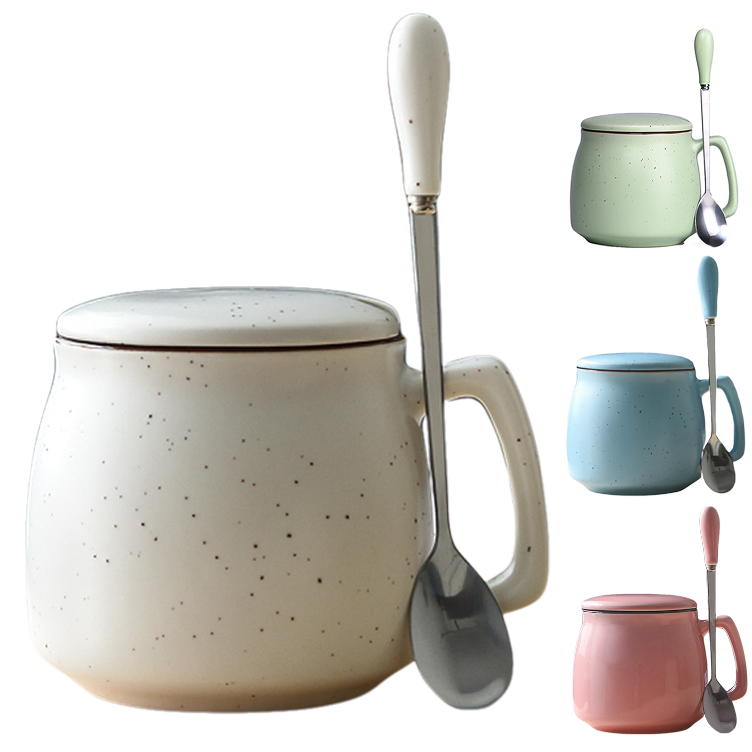12oz Spill Resistant Ceramic Mug w/ Spoon 3