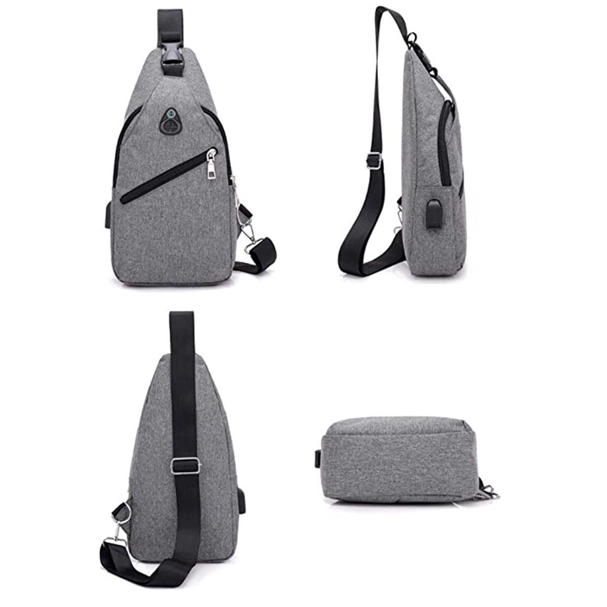 Unisex Sling Bag Chest Shoulder Backpack 3