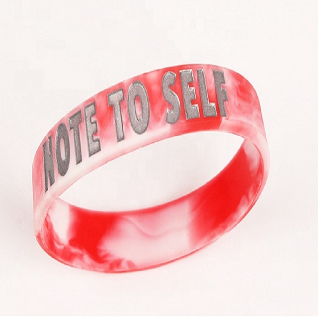 1/2 Inch Swirl Embossed Silicone Wristbands 2