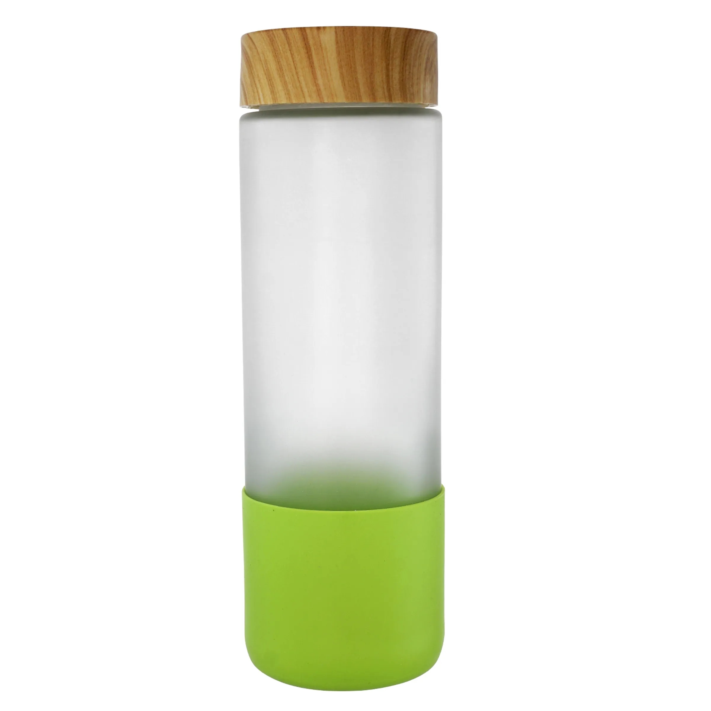 Bamboo Pattern 22 oz. Full Color Frosted Glass Grip Bottle 12