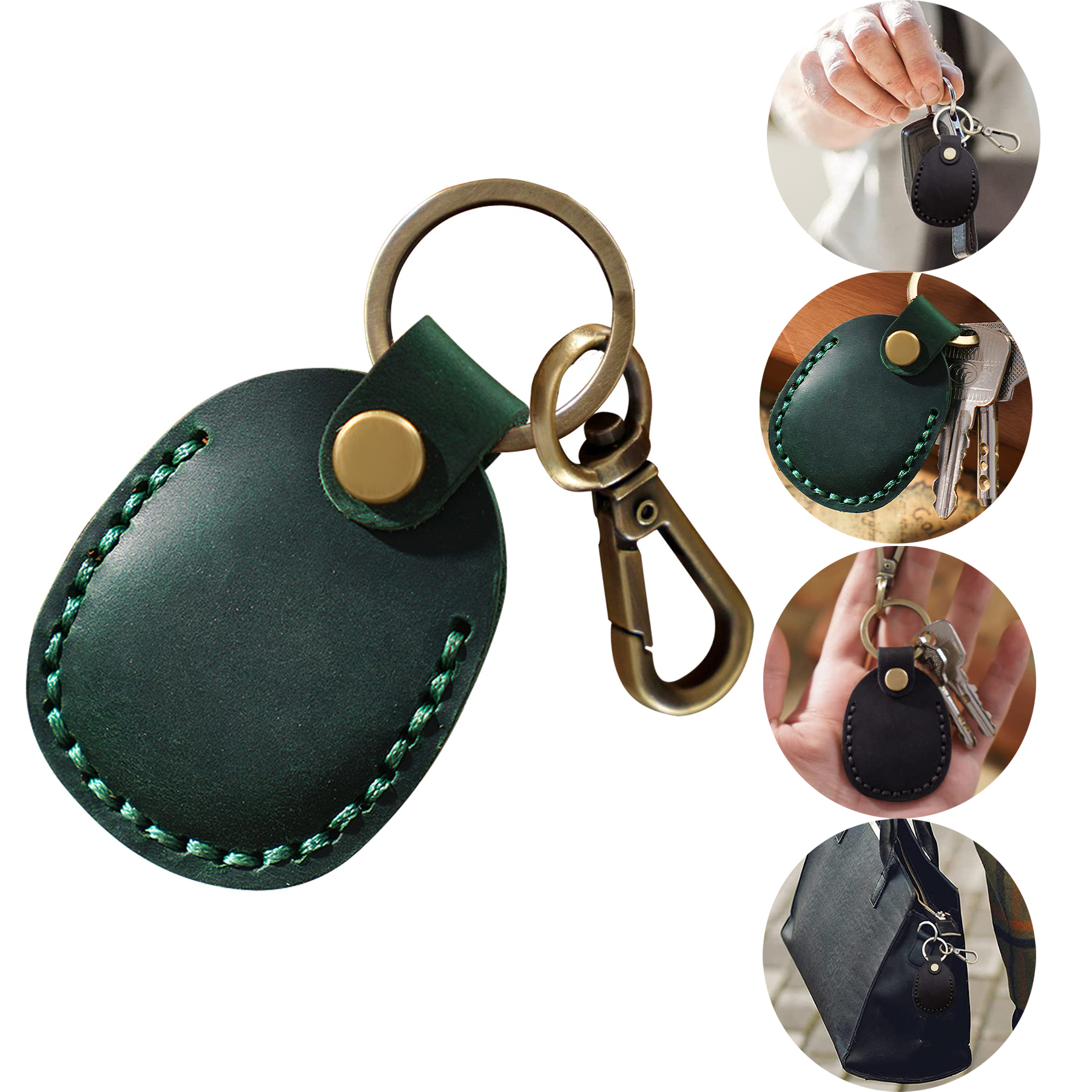 Genuine Leather Airtag Holder 2