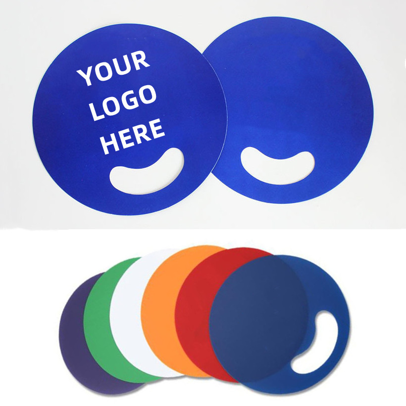Round Custom Hand Fan 7.09"D 4