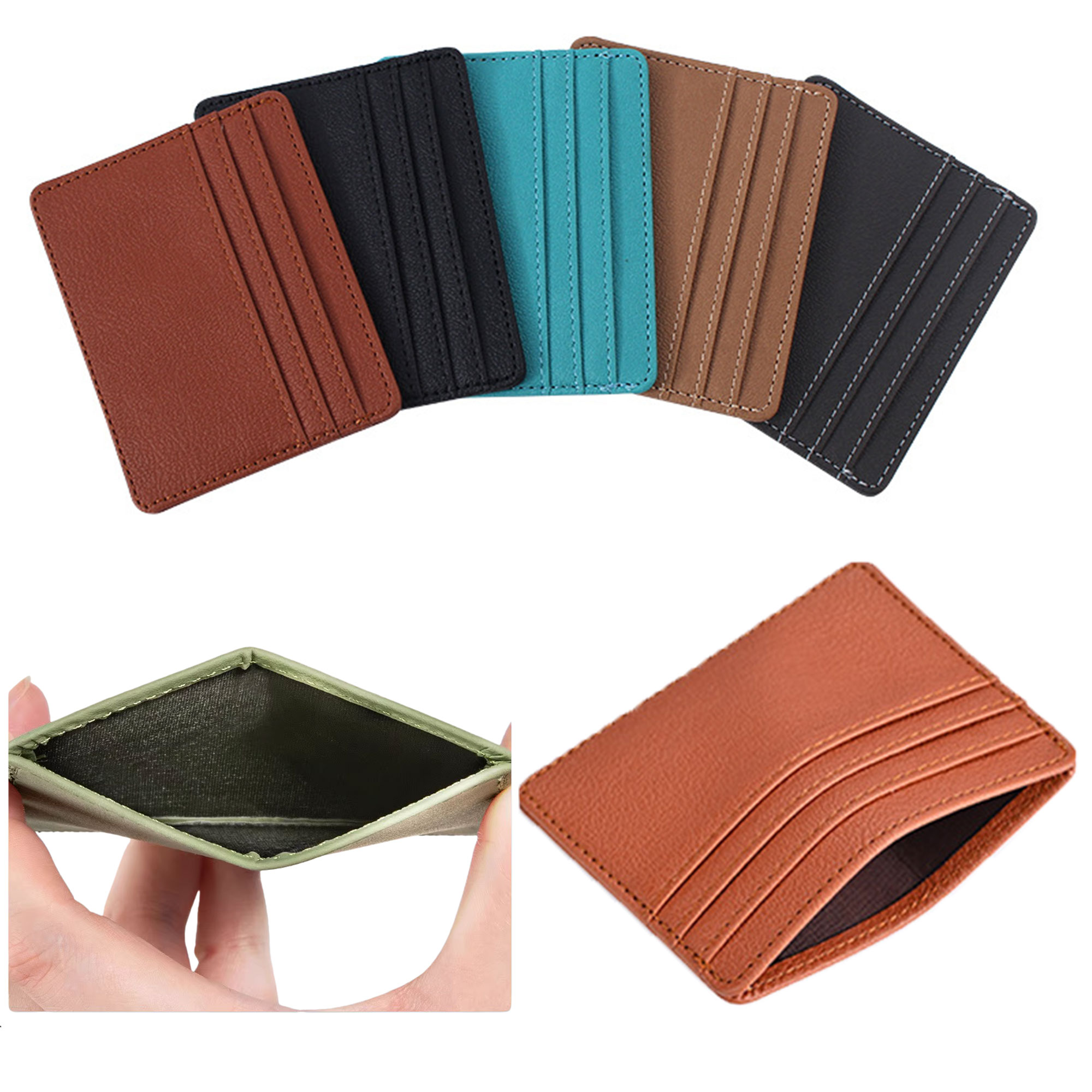 MOQ50 Minimalist Leather Card Holder Wallet 4
