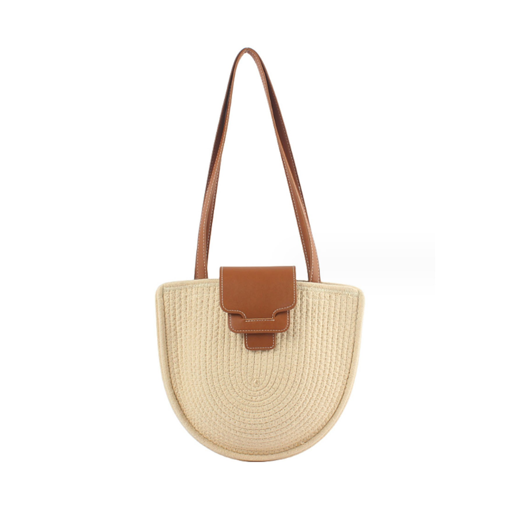 Straw Braided Bucket Bag 2