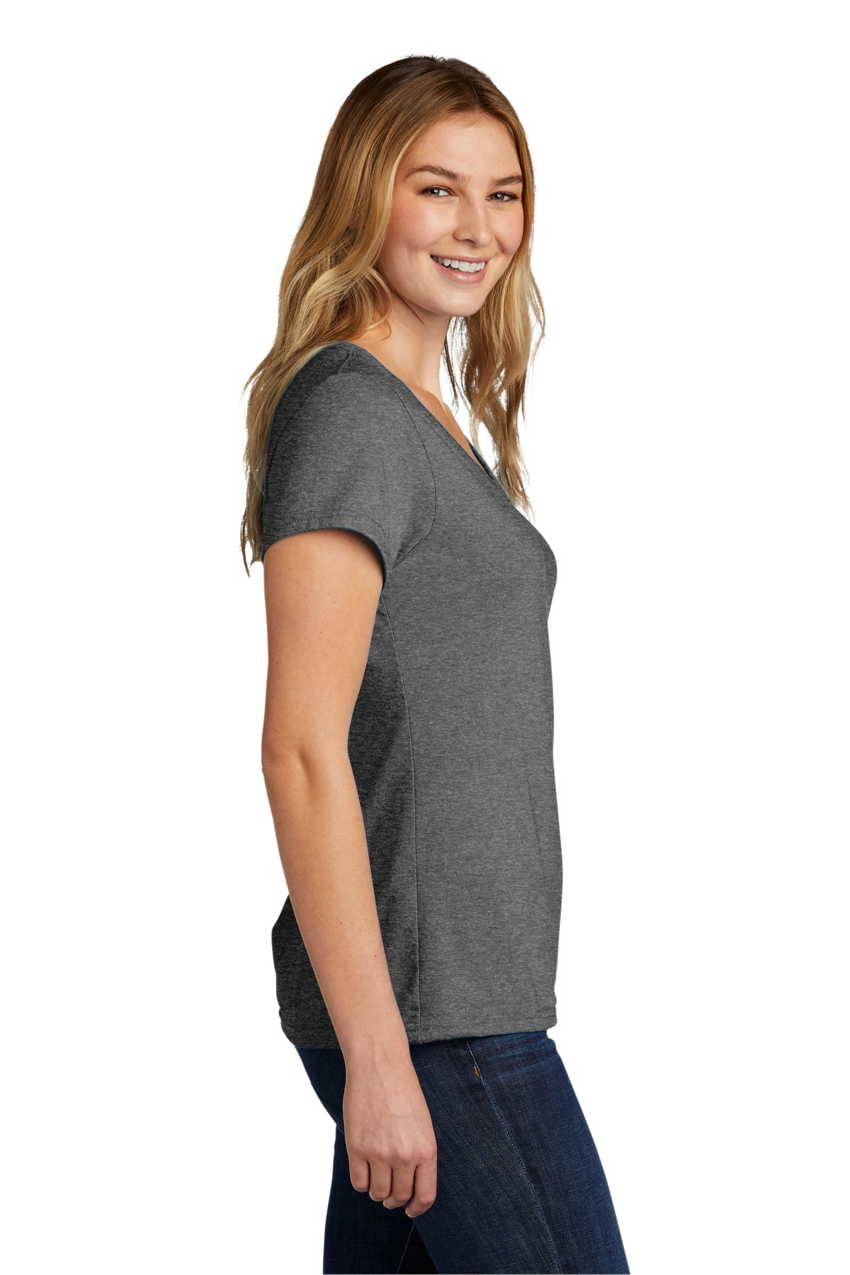 Port & Company® Women's Tri-Blend V-Neck Tee 8