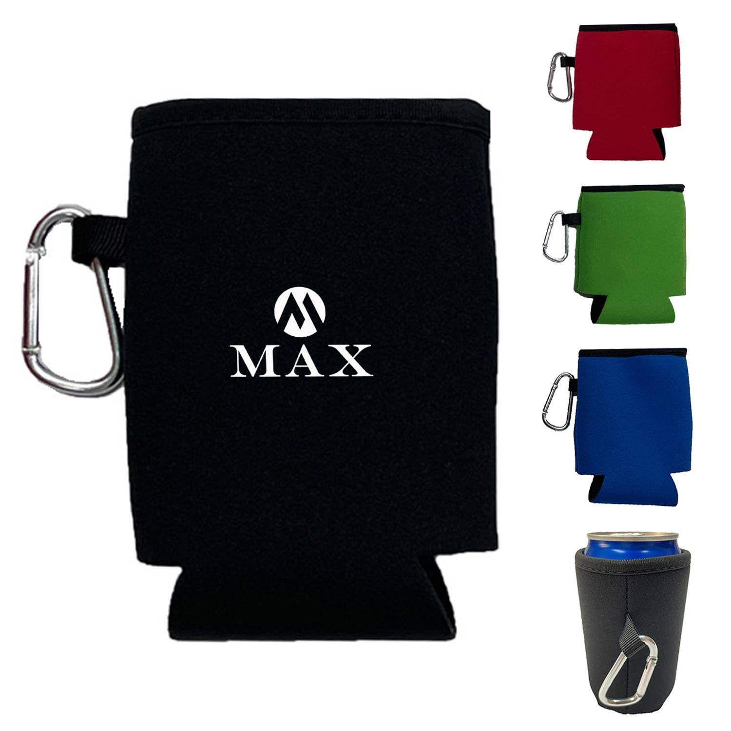 Neoprene Can Cooler W/ Carabiner Clip 4