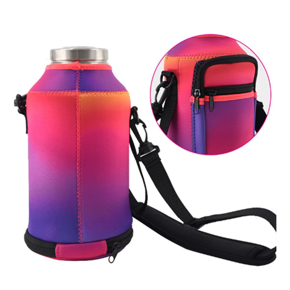 Insulated Gallon Water Bottle Cooler Holder w/Strap 4