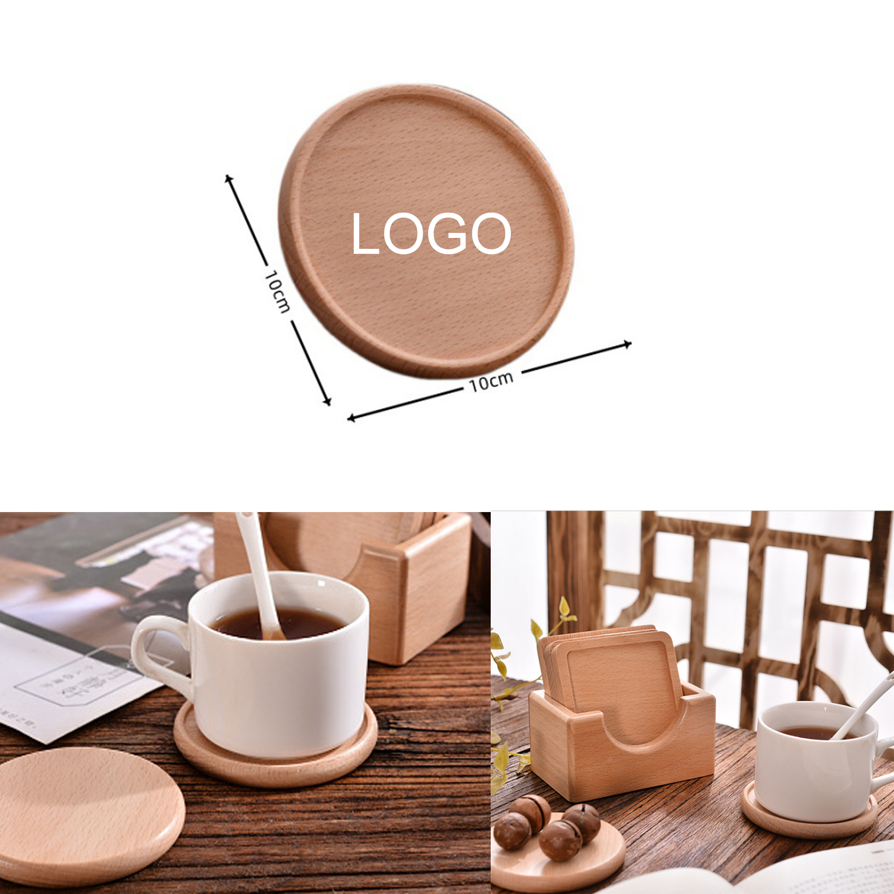 Round Wooden Coasters 2
