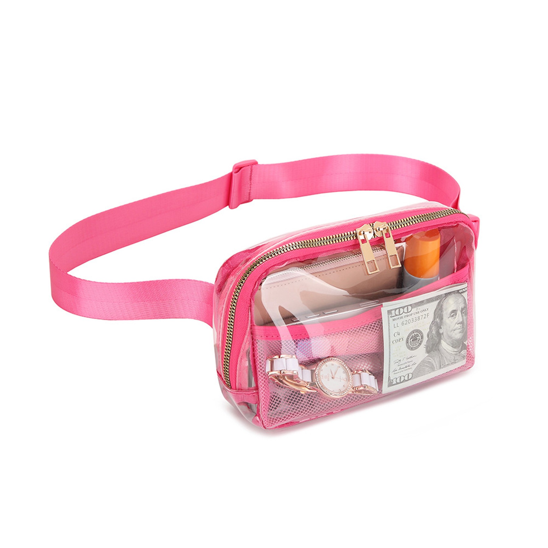 Clear PVC Quilted Purse Stadium Approved Crossbody Bag 6