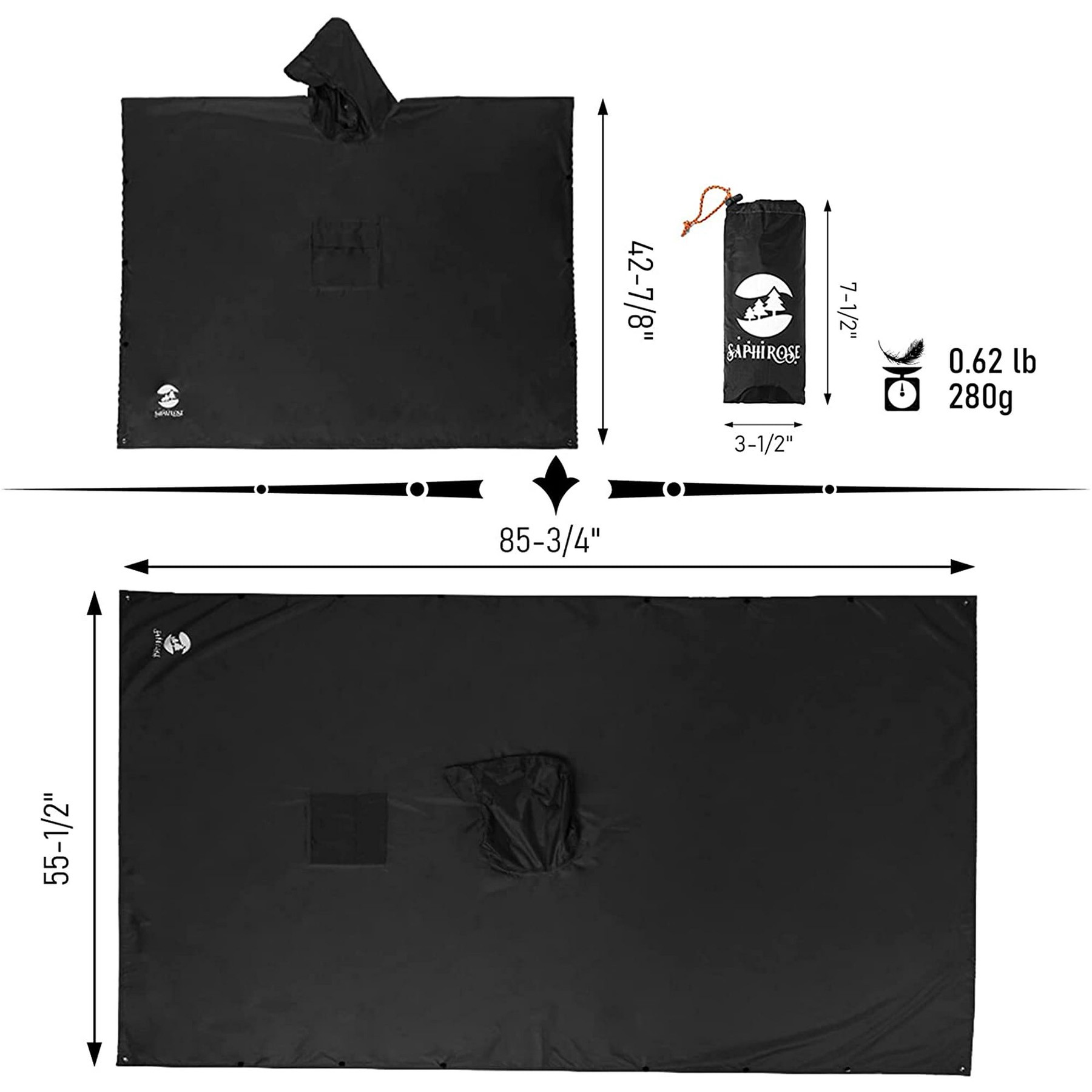 Waterproof Poncho with Pocket 7