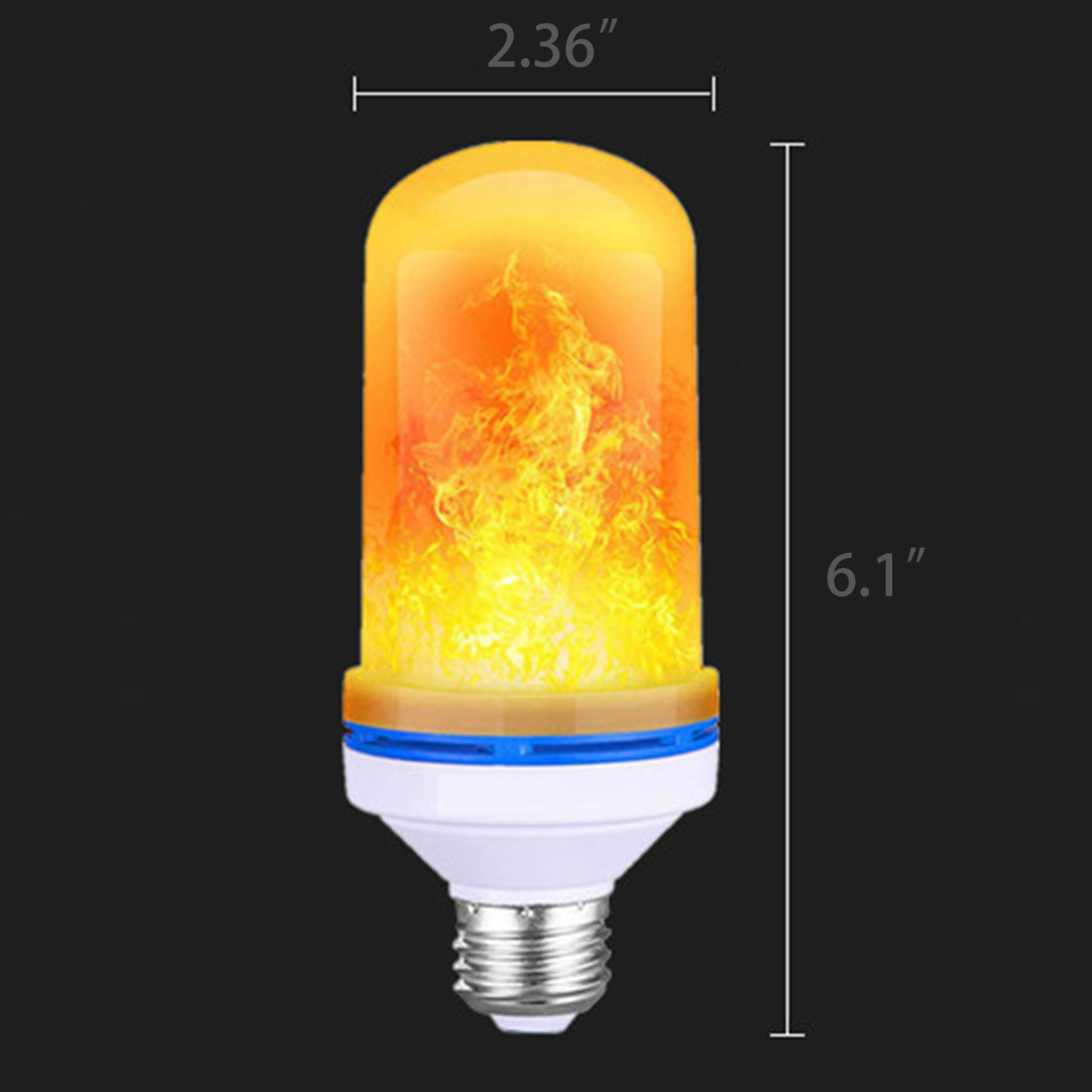 Festive LED Flame Light Bulb ?C Realistic Fire Effect 6
