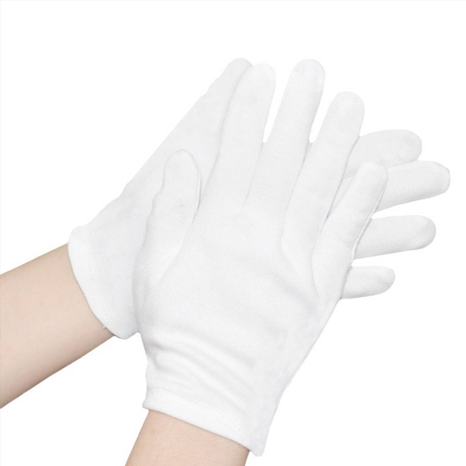 Custom Multiple Size White Soft Thick Cotton Work Gloves 2