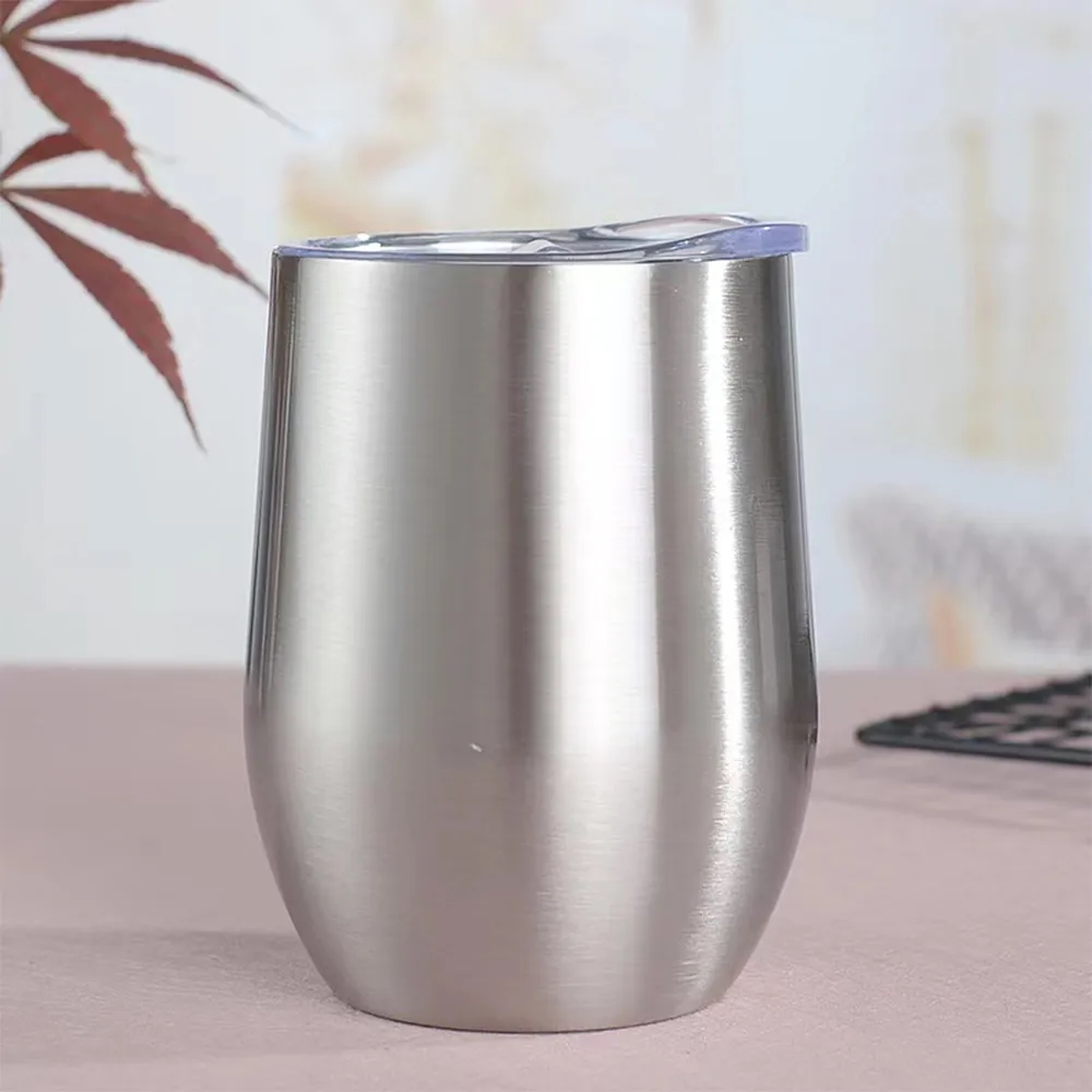 Stainless Steel Wine Tumbler with Lid Insulated Travel Mug 17