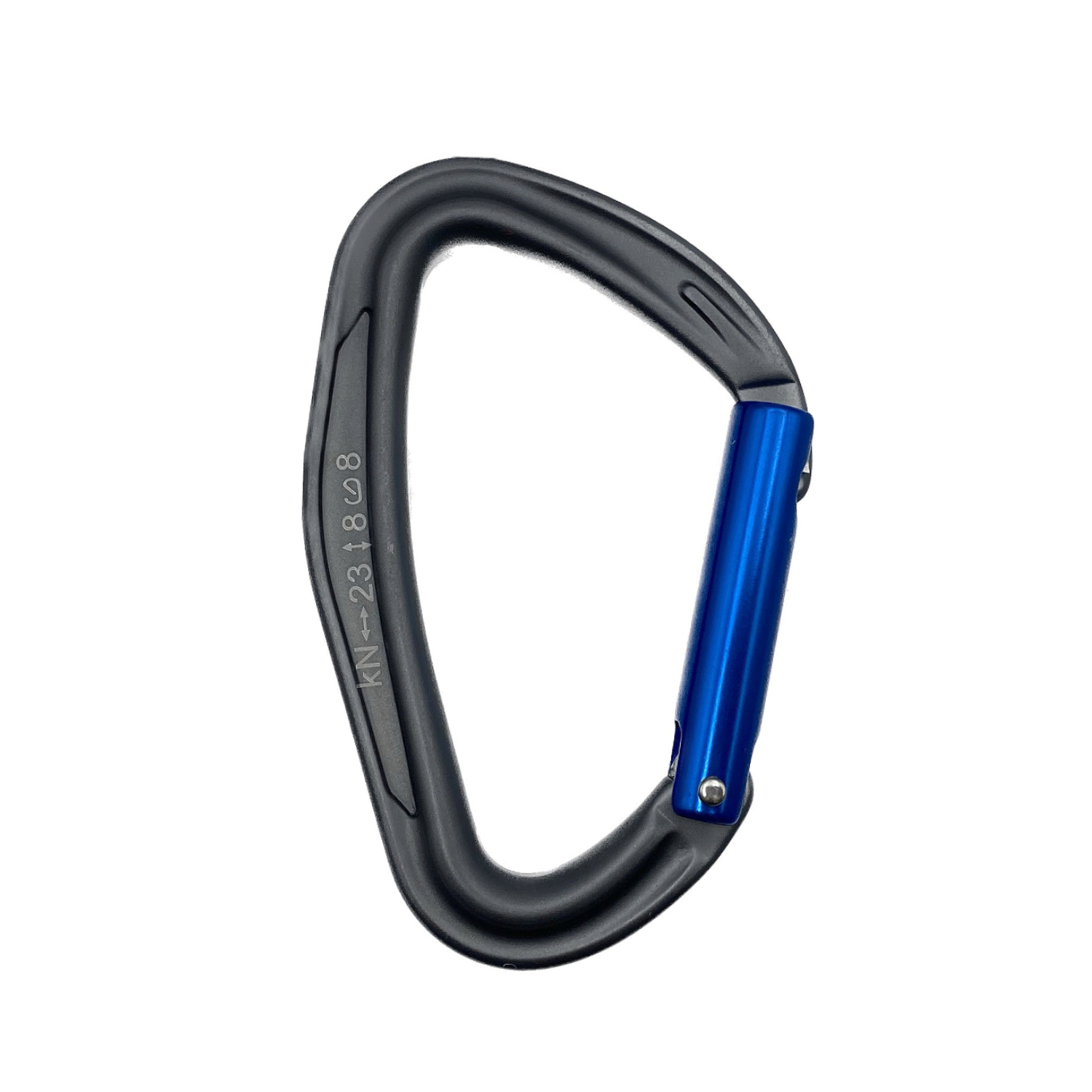 D Shape Straight Gate Aluminum Carabiner 7