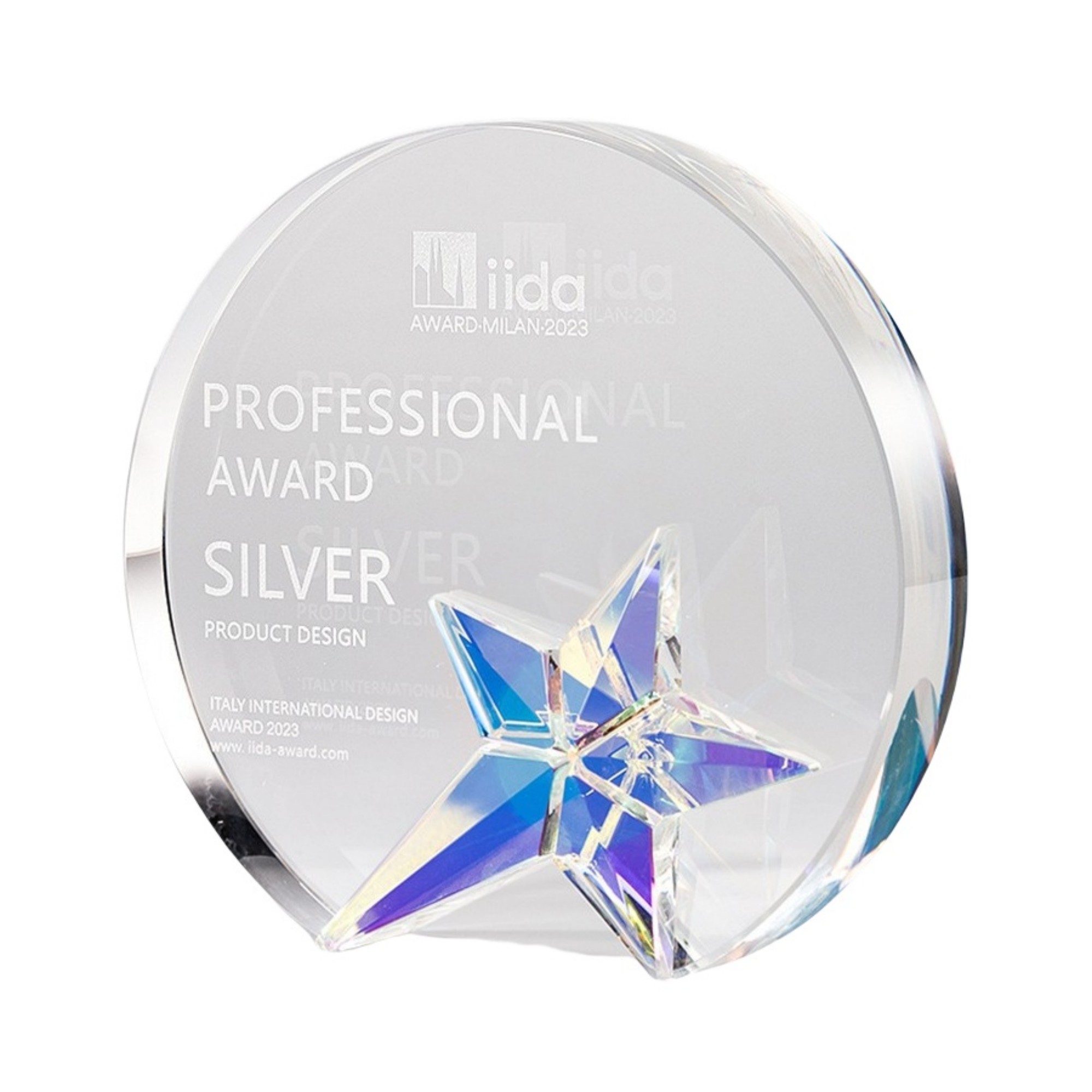 Round Colorful Crystal Trophy 9