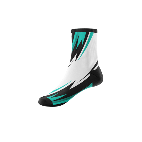Youth 360 Degree Digital Print Cotton-Blend Quarter Socks 1