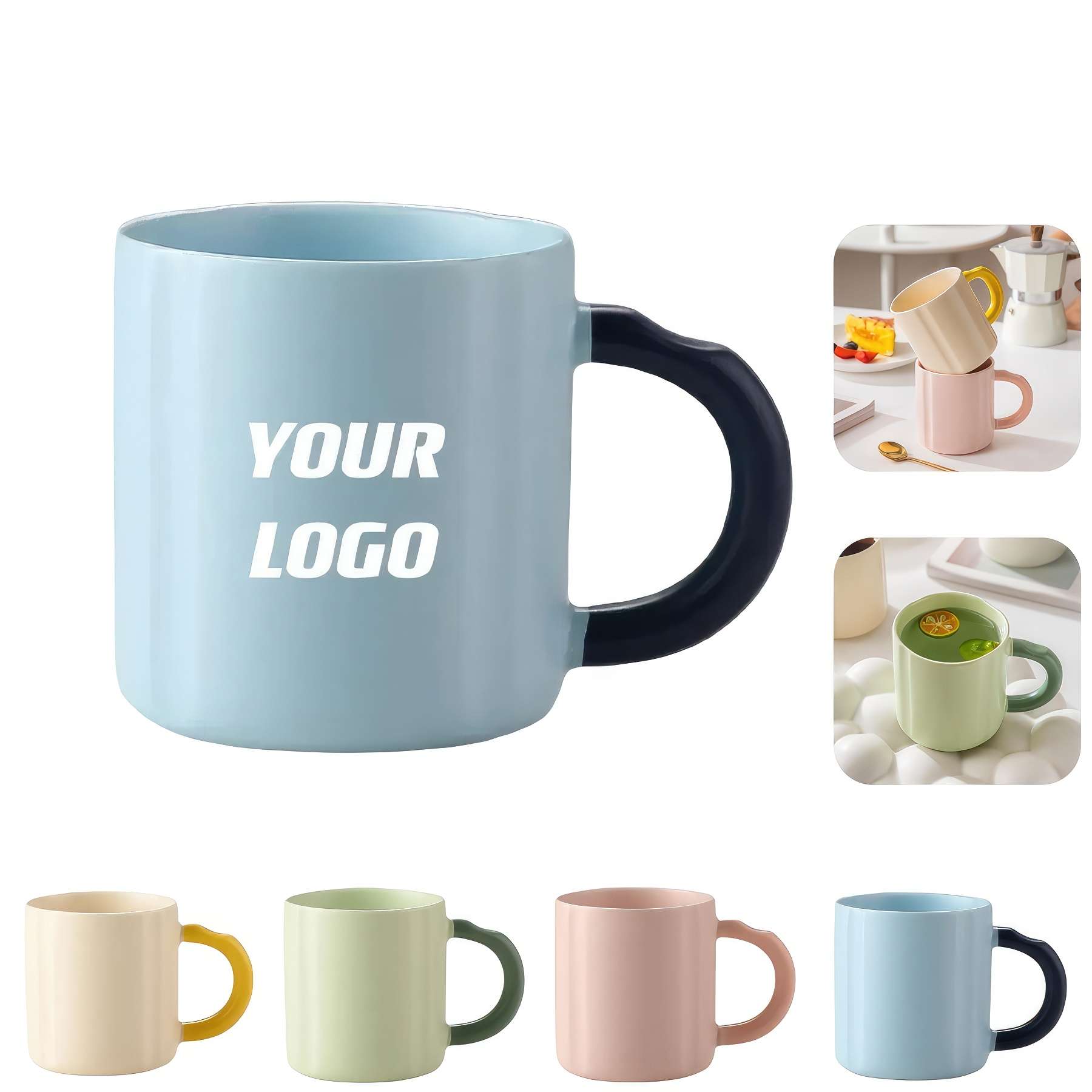 Custom 12 oz Morandi Color Creamic Cup 2