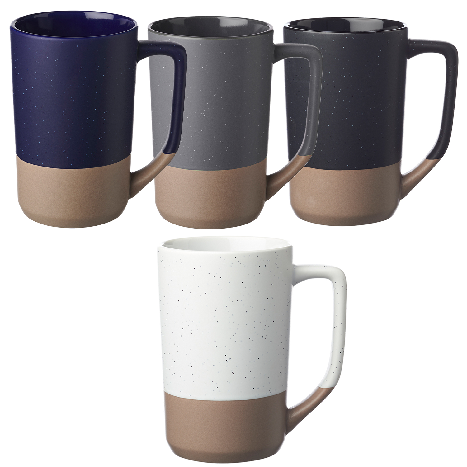 Two-Tone Ceramic Mug with Speckled Glaze, 17 oz. 3