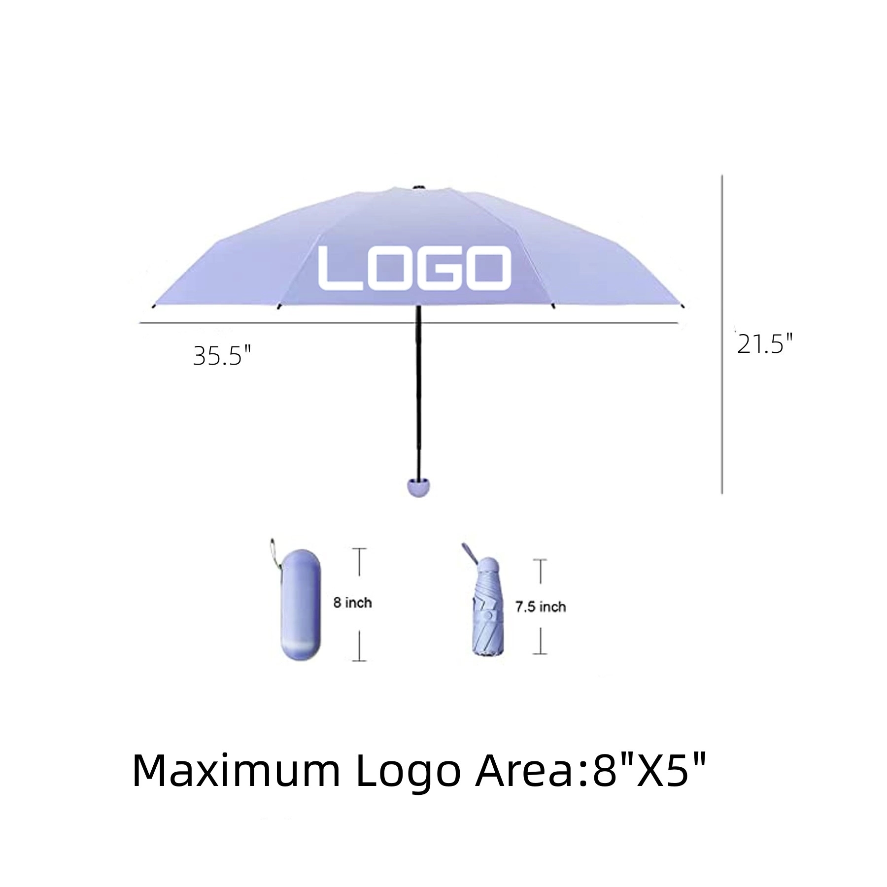 Mini Windproof Folding Travel Umbrella 2