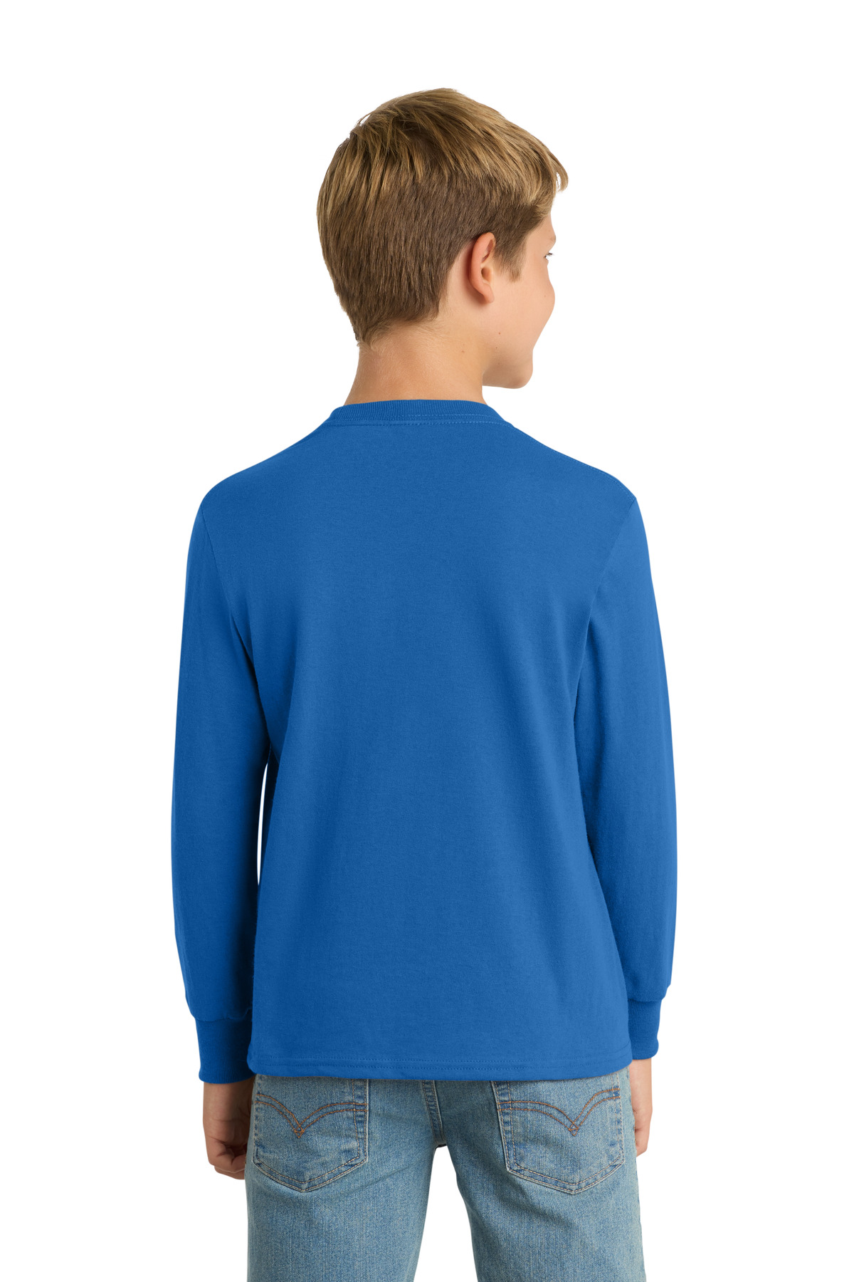 Port & Co Youth Long Sleeve Core Cotton Tee. PC54YLS 130