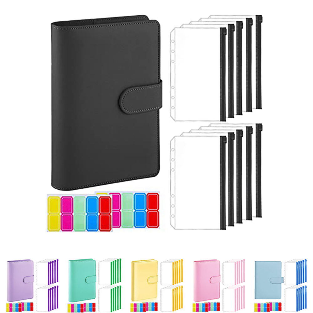 PU Leather 6-Ring Loose Leaf Budget Binder 4