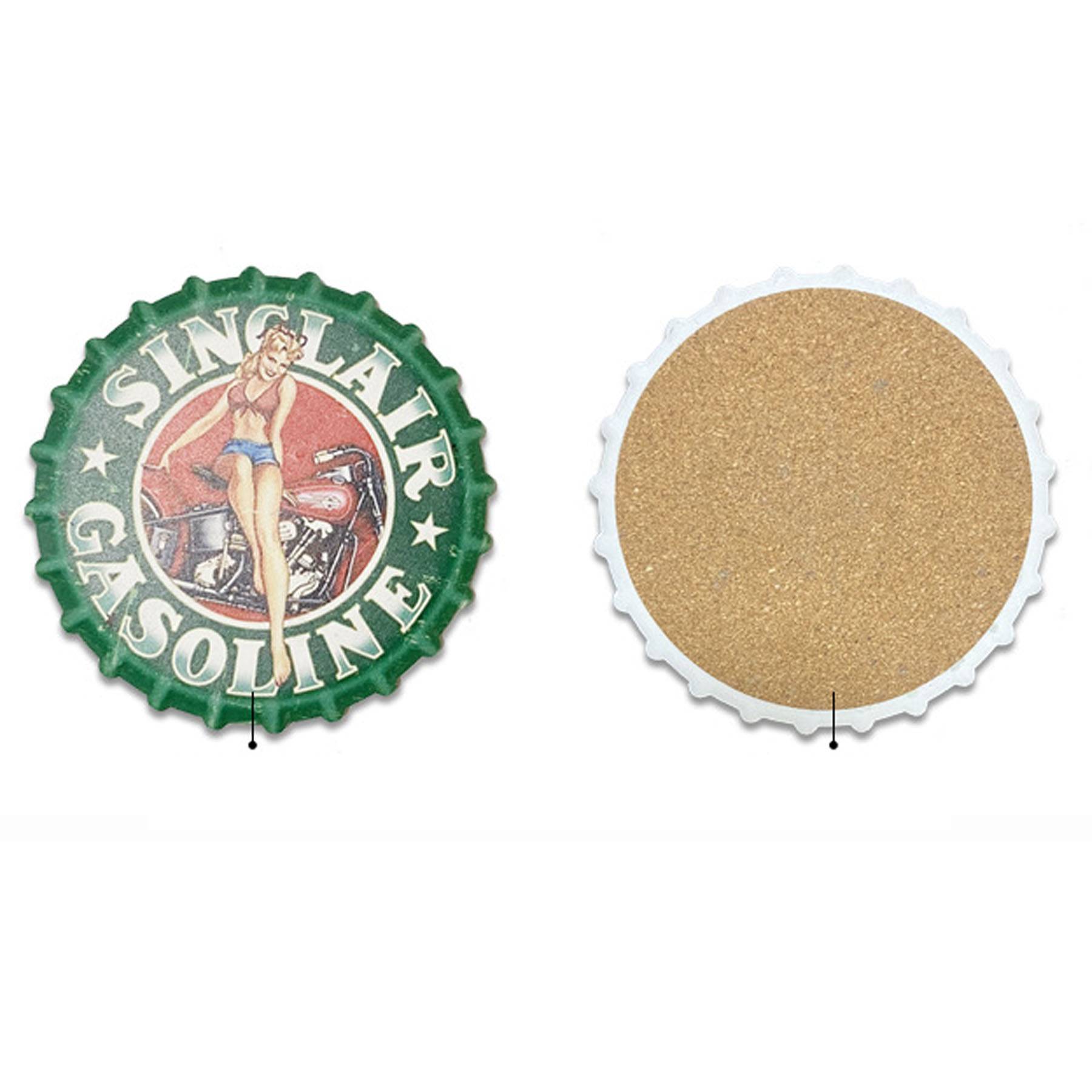 Absorbing Ceramic Coasters With Cork Base 8