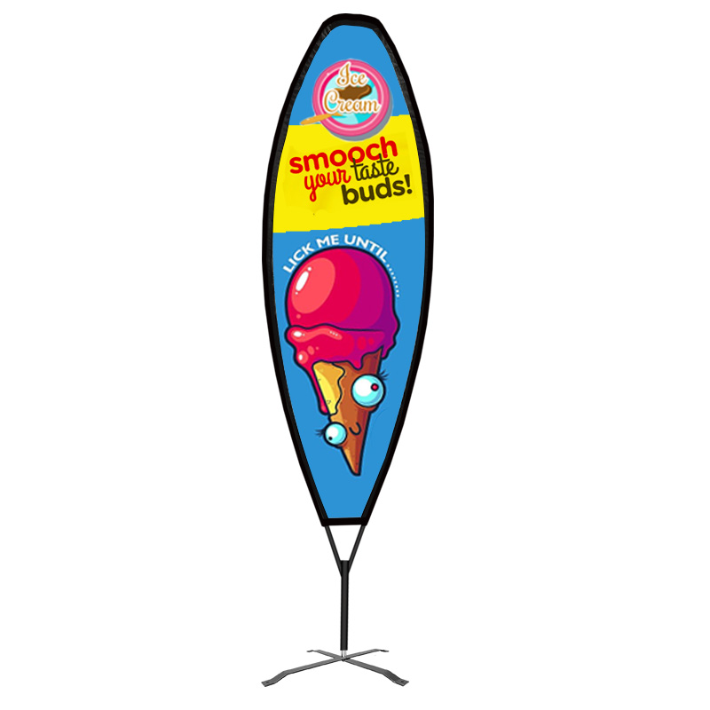 Bullet Flag™ - Printed Advertising Surfer Flag Banner, 15' 7