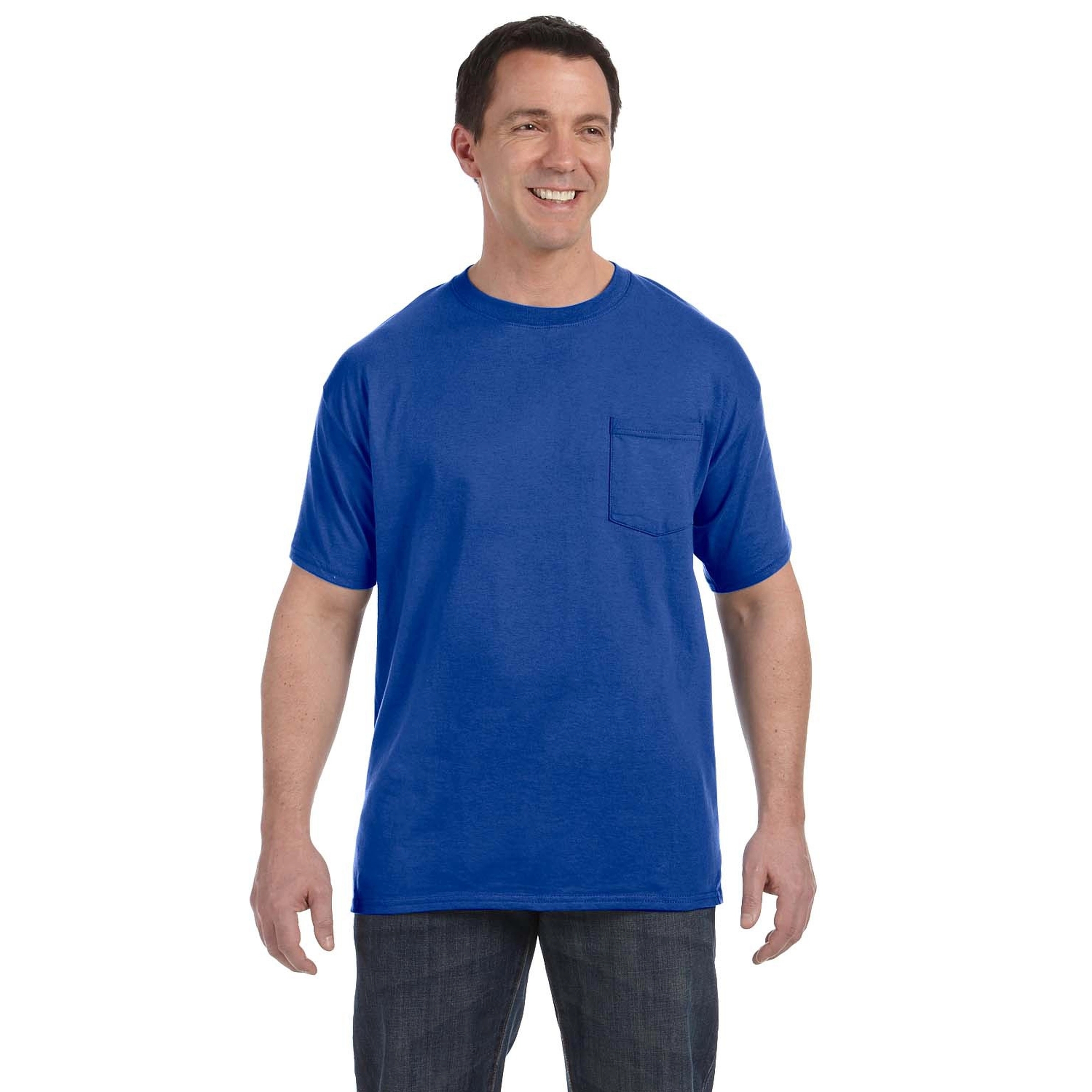 Hanes Men's 6.1 oz Tagless Pocket T-Shirt 16