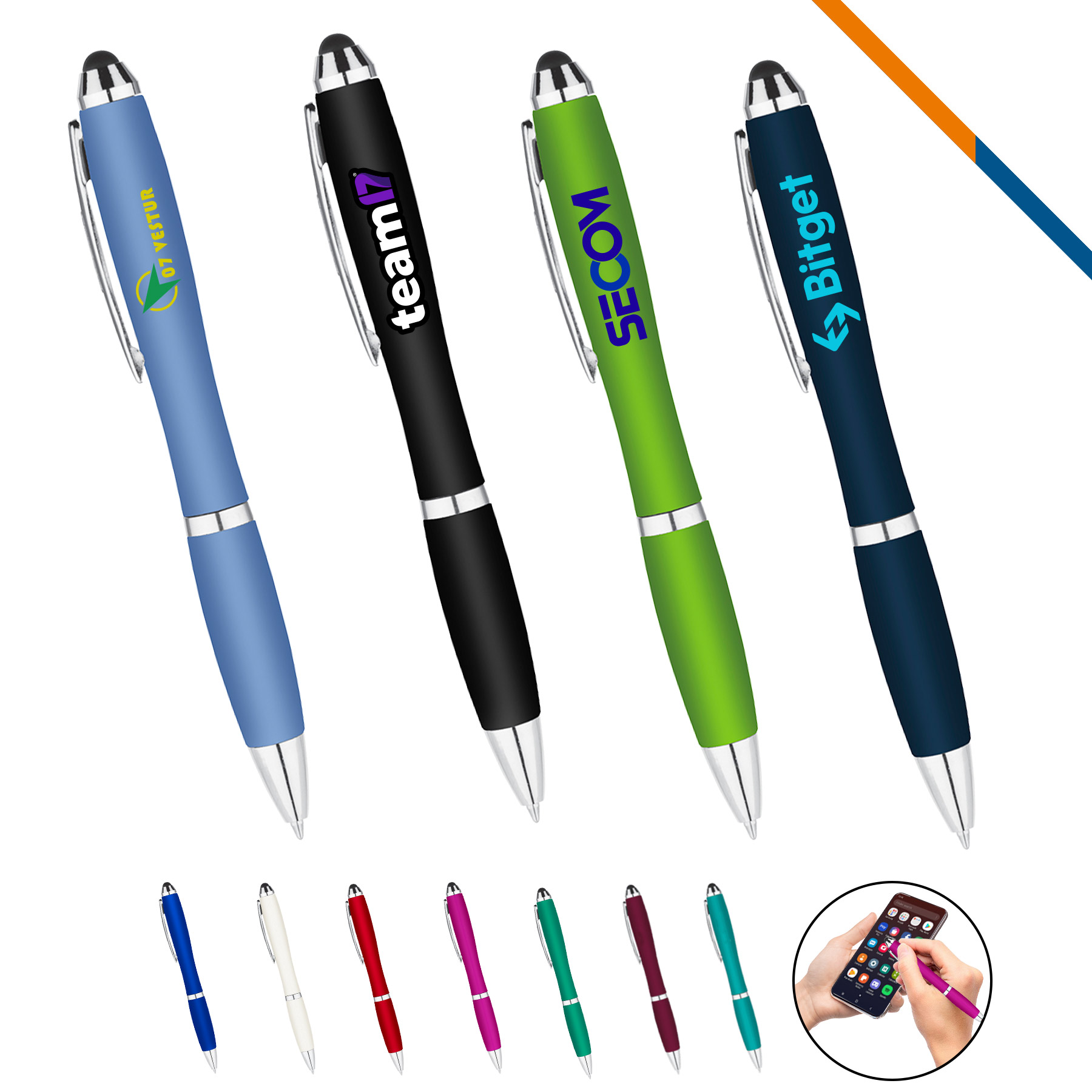 GlideZip Metallic Curvaceous Ballpoint Stylus Pen 13