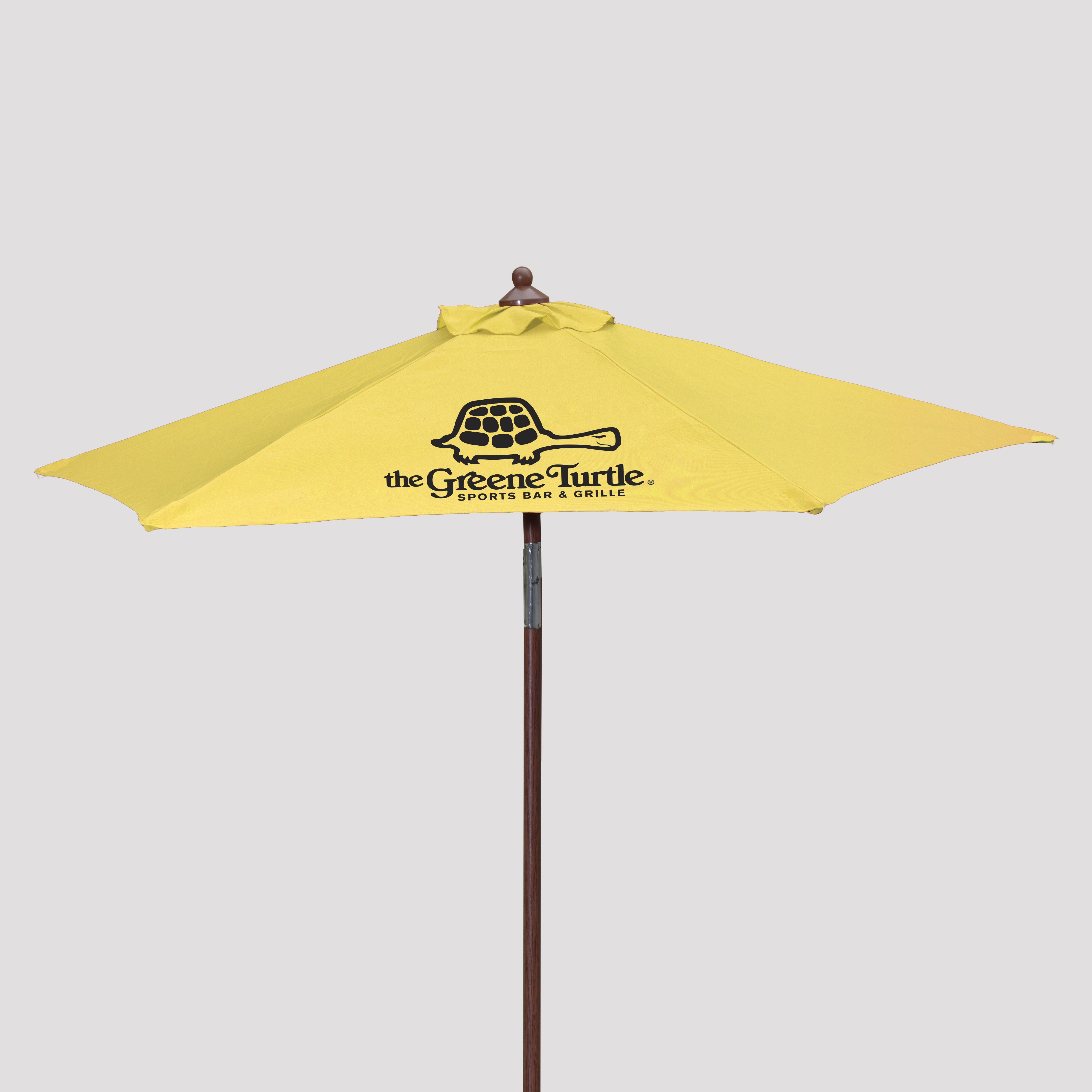 7' Wood Look Market Umbrella with Tilt