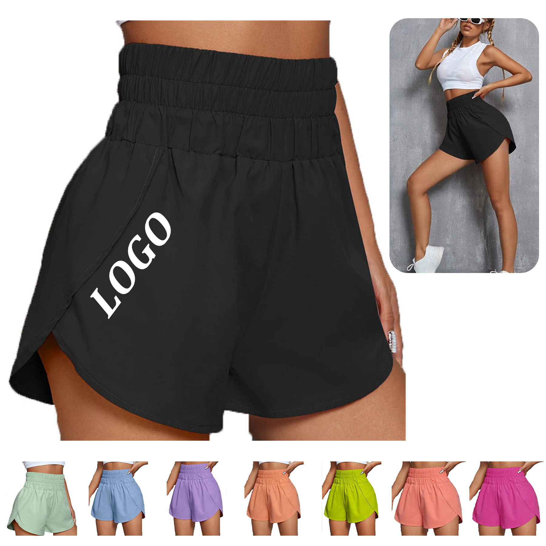 High Waisted Dolphin Running Shorts 3