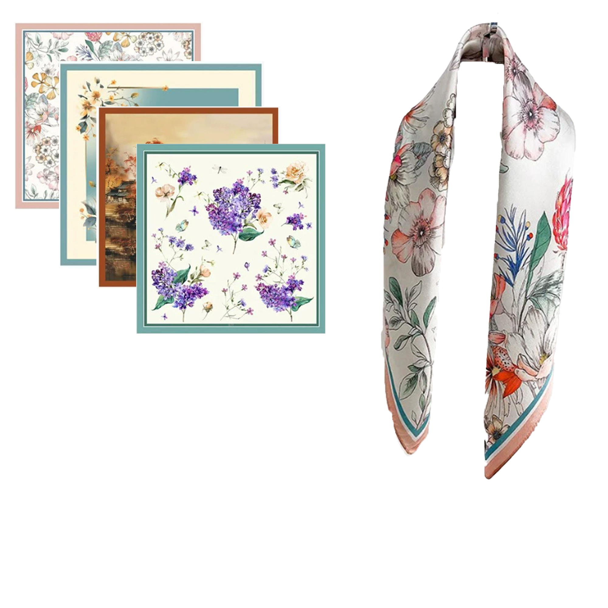 Real Silk Bandana Scarf 1