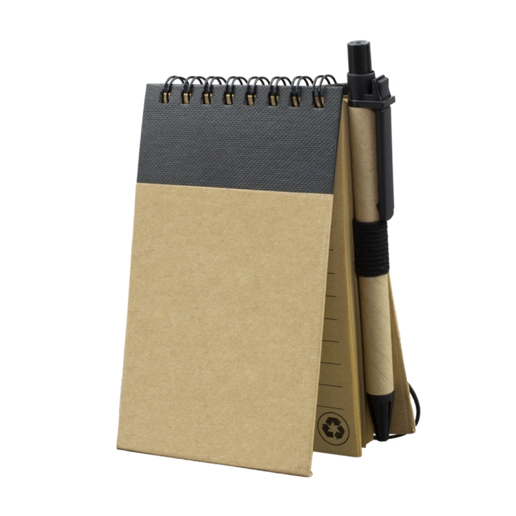 "ARCATA" Eco Inspired Jotter Notepad Notebook with Matching Color Eco Inspired Paper Pen 4