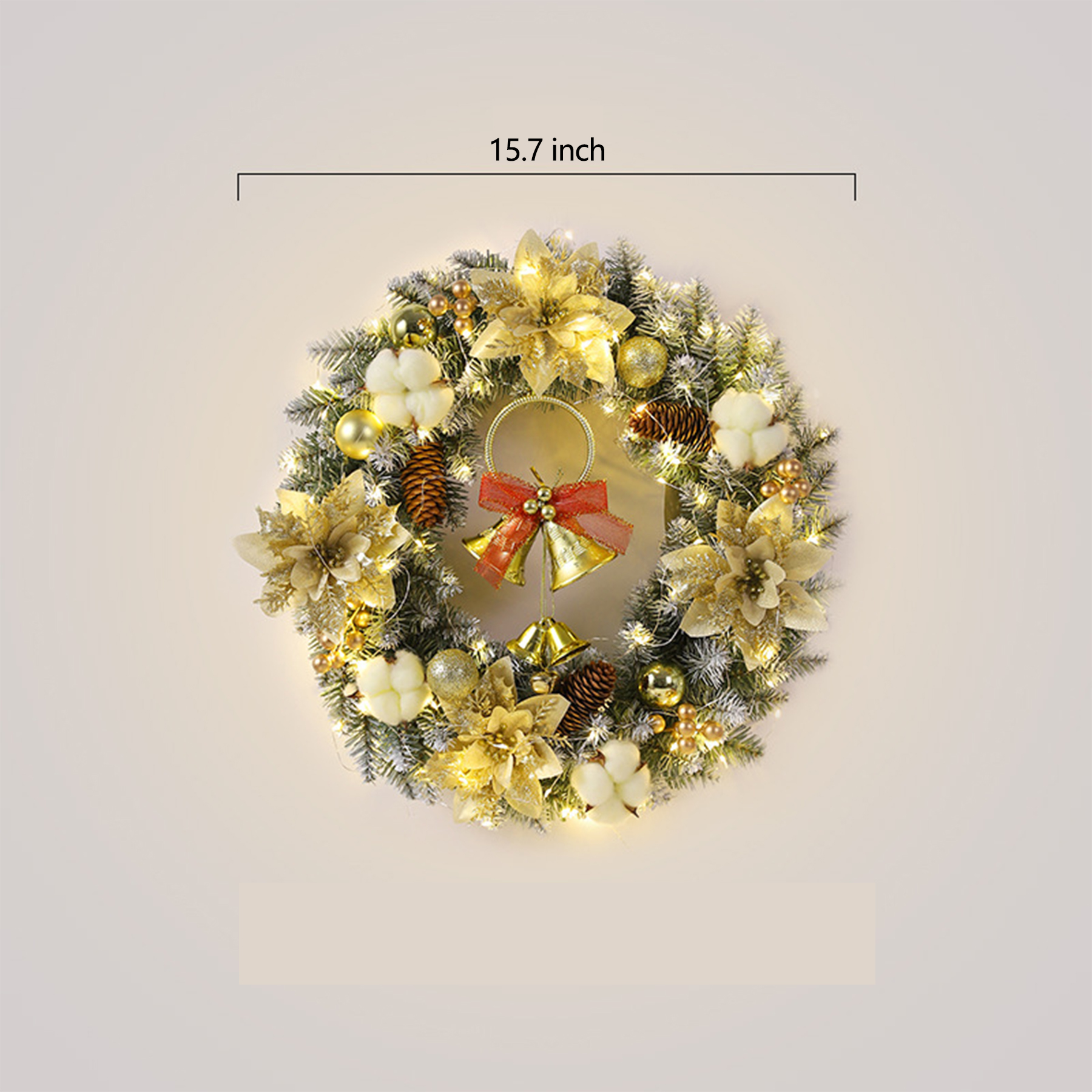 Front Door Lighted Wreath Decorations 8