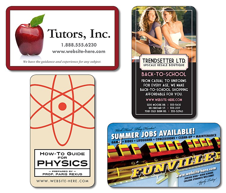 School Business Card Magnet - 3.5x2 Round Corners - 25 mil. 2
