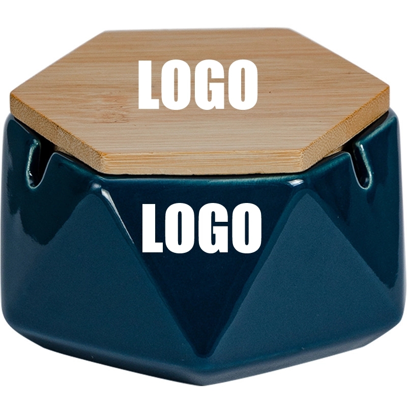 Custom Handmade Ceramic Ashtray With Bamboo Lid 4
