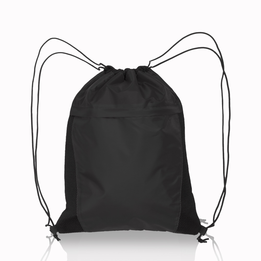 Mesh Accent Drawstring Backpacks 8